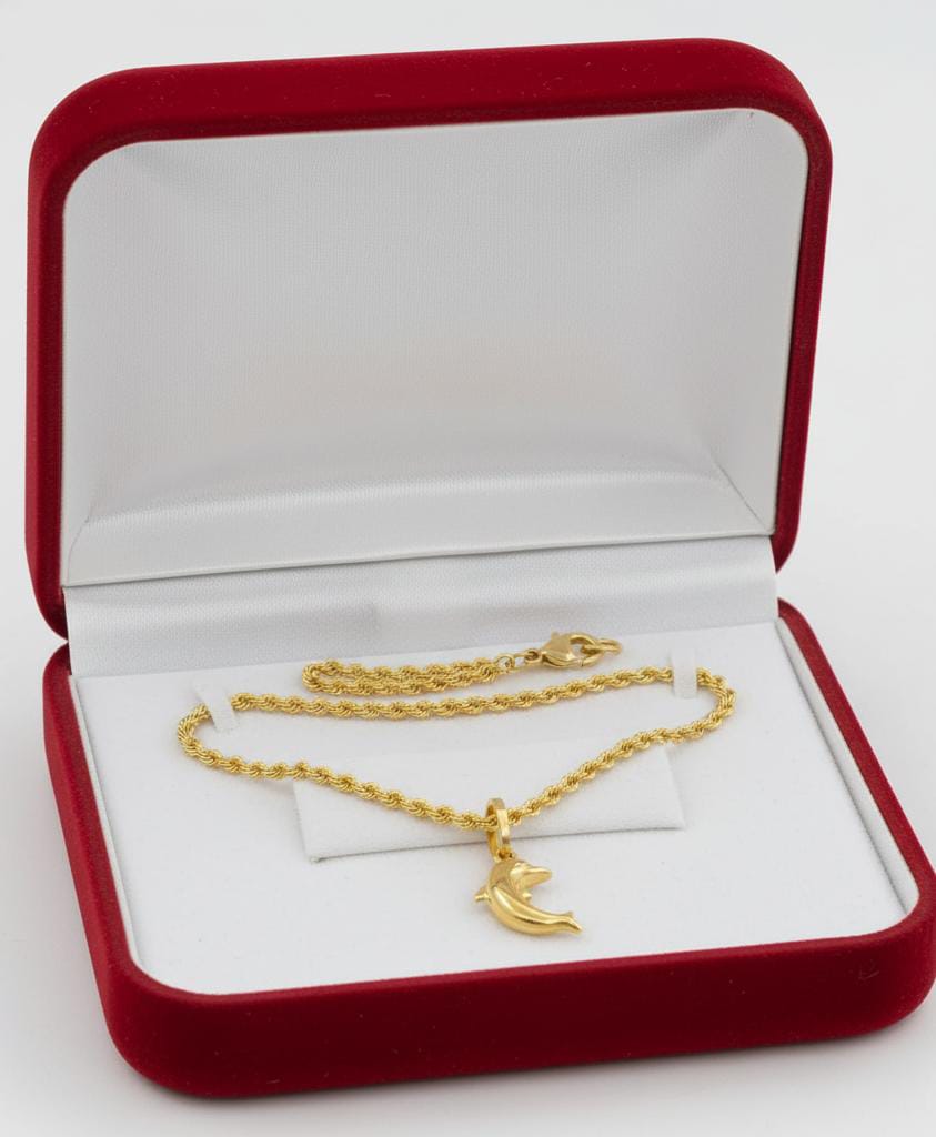 18k Gold Dolphin Necklace