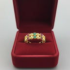 21k Gold Multi-Color Stone RIng