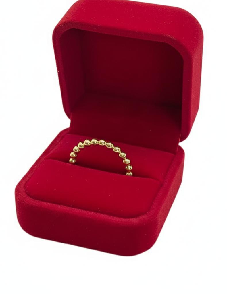 18k Gold Solid Balls Ring