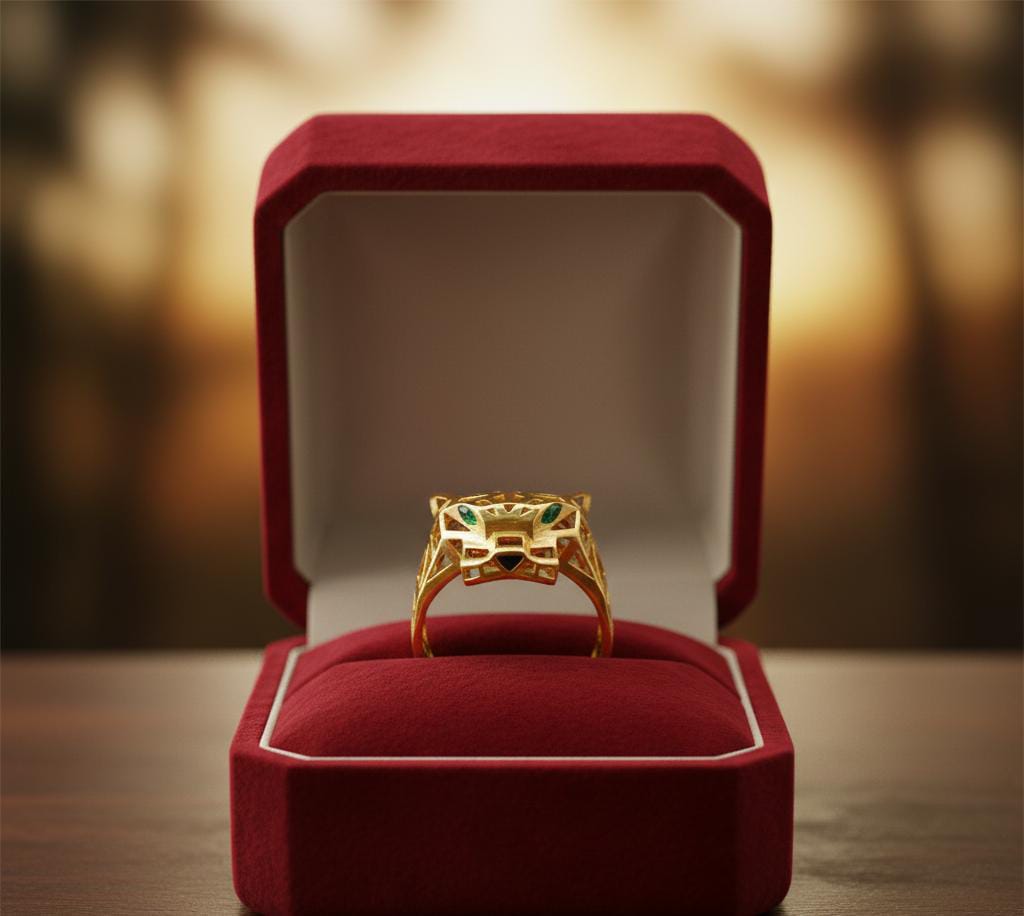 18k Gold Animal Inspired Maze RIng