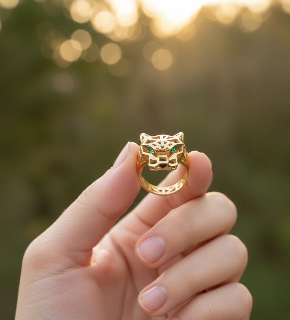 18k Gold Animal Inspired Maze RIng