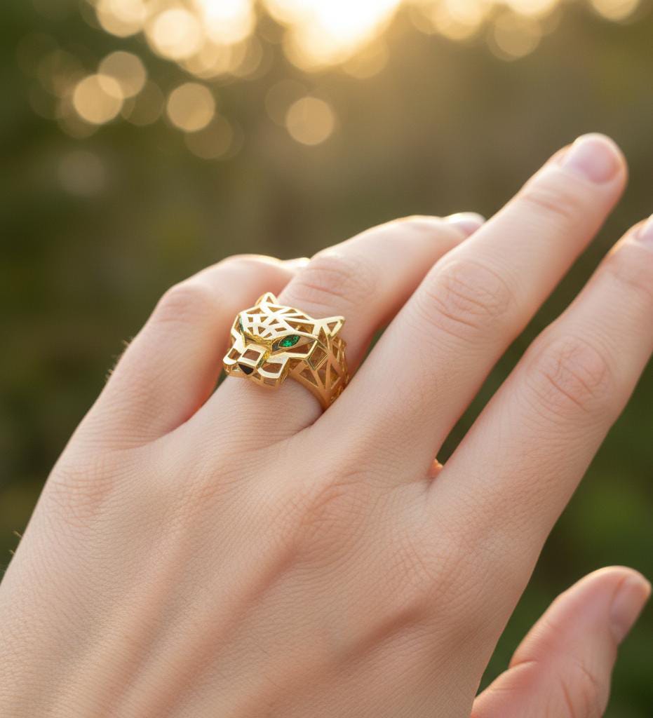 18k Gold Animal Inspired Maze RIng