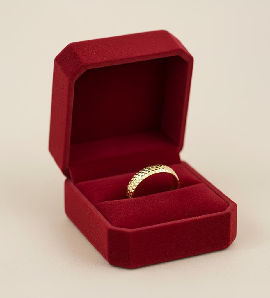 18K Real Saudi Gold Simple Ring
