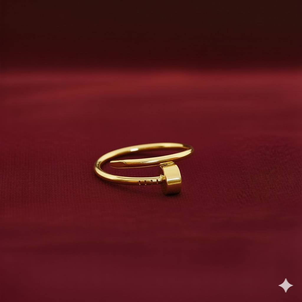 18k Gold Nail Ring