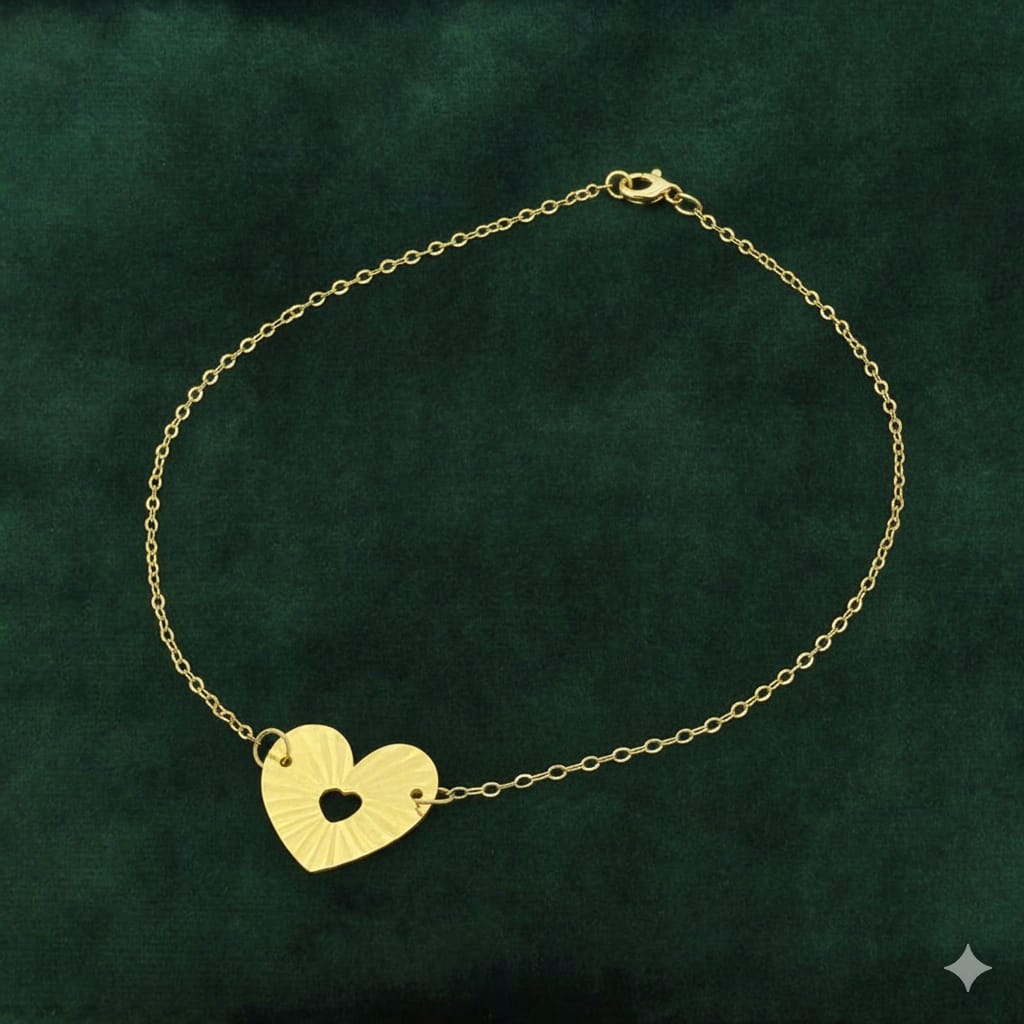 18K Gold Heart Bracelet