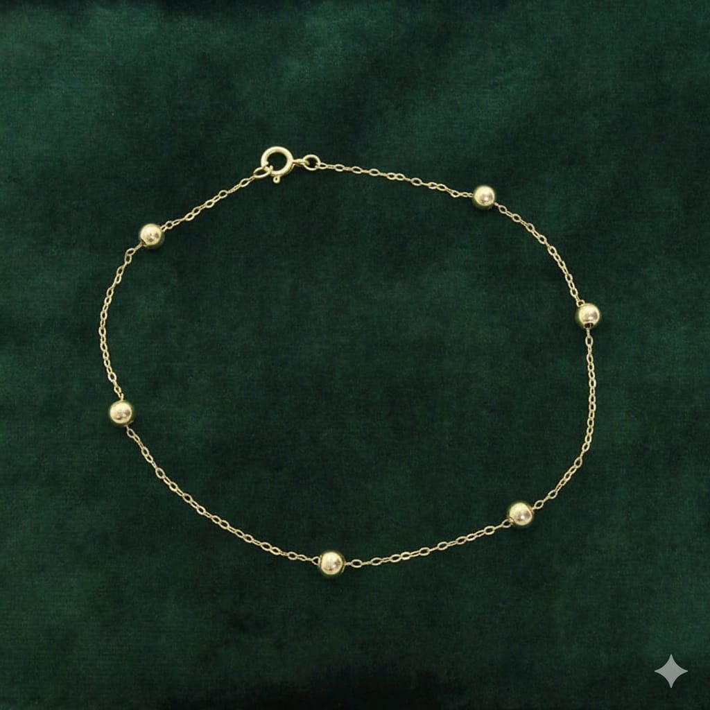18K Gold Six Balls Bracelet