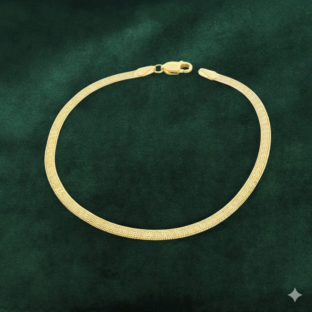 18K Real Gold Versace Snake Chain Bracelet