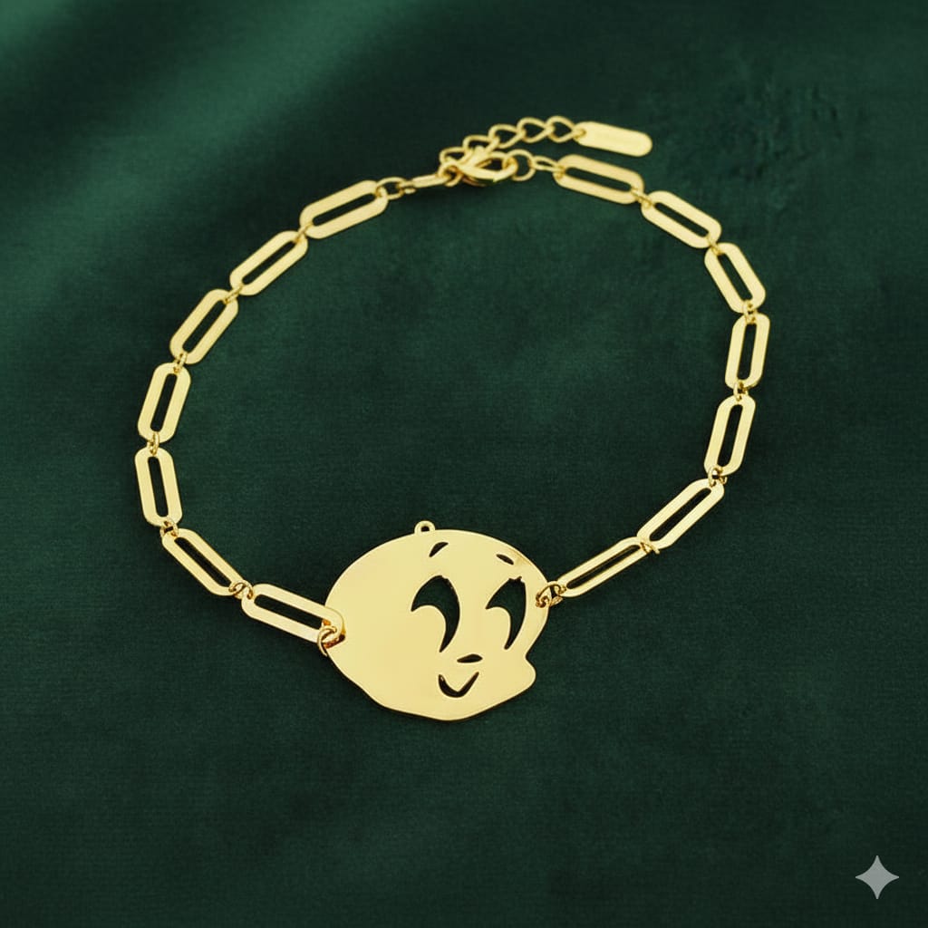18K Real Gold Tweety Kids Bracelet