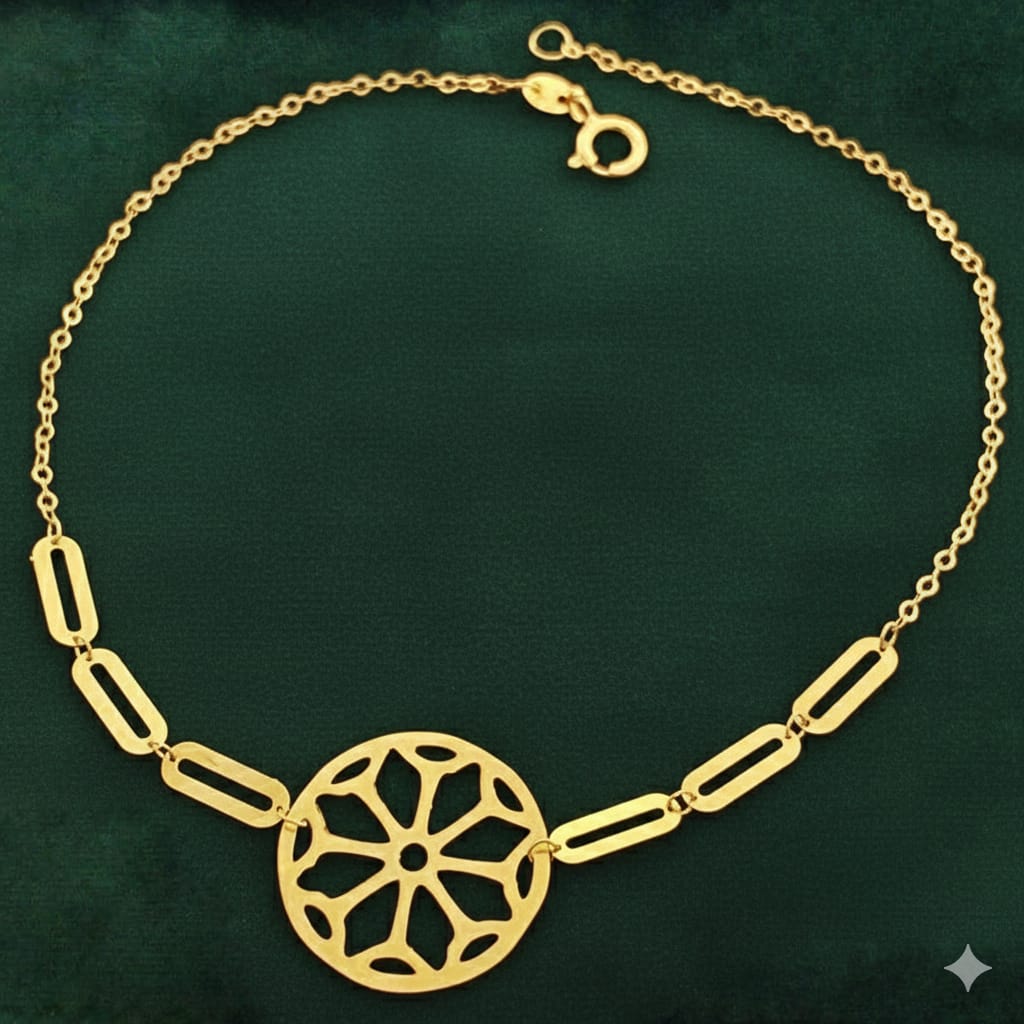 18K Real Gold Sun With Paper Clip