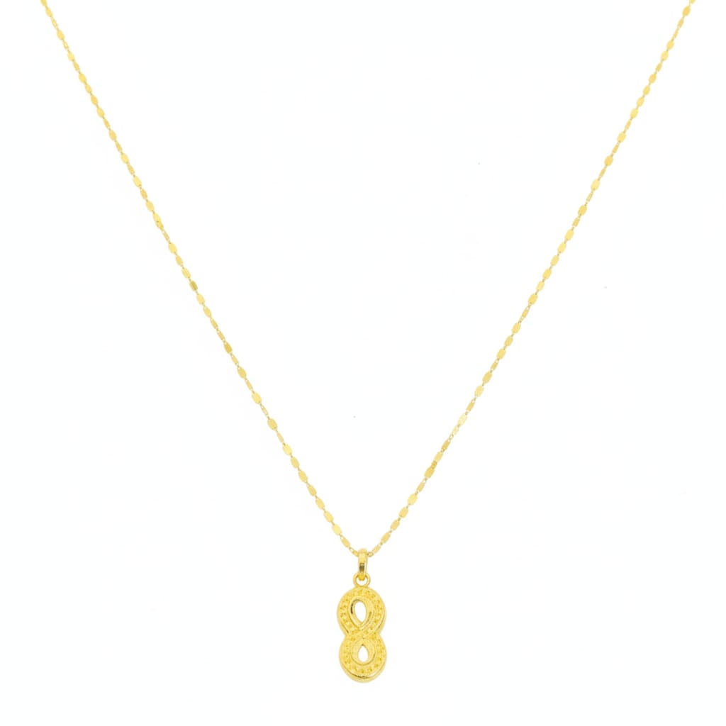 18k Gold Infinity Dot Necklace - 18k Gold Necklace - Embellish Gold