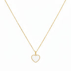 18k Gold Sea Shell Heart Necklace