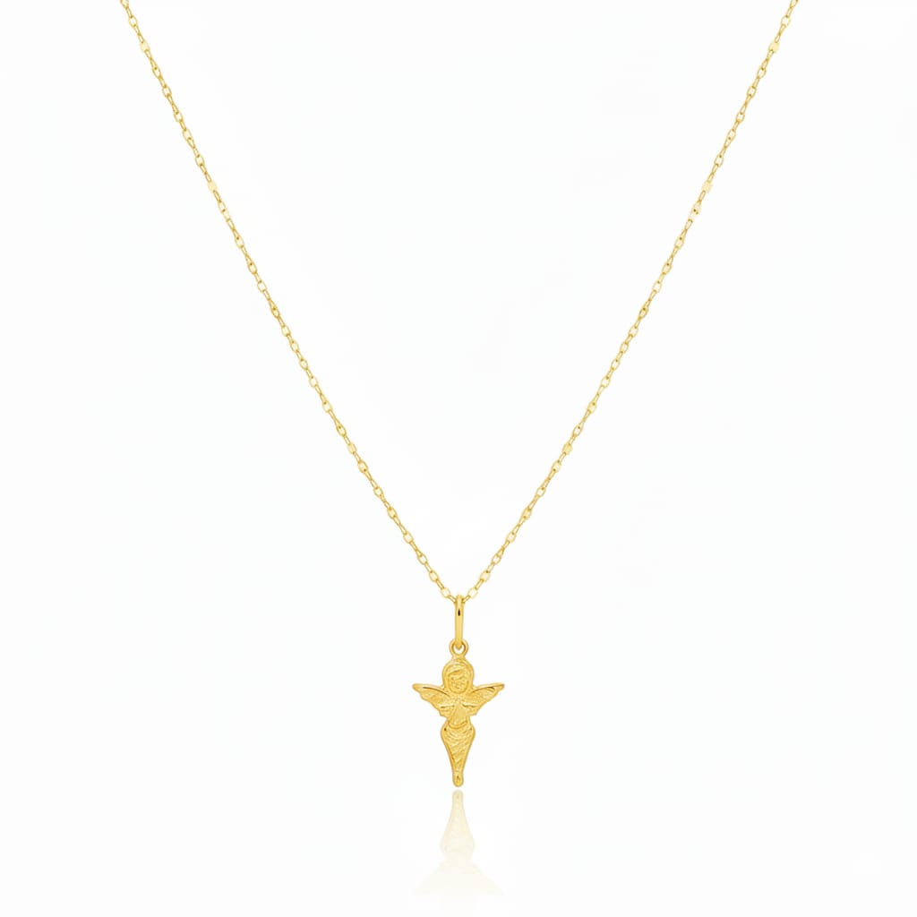 18K Real Gold Jesus Necklace - 18k Gold Necklace - Embellish Gold