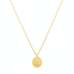 18K Real Gold Coin Necklace