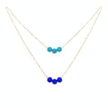 18K Real Gold Double Layer Swarovski Necklace