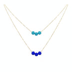 18K Real Gold Double Layer Swarovski Necklace