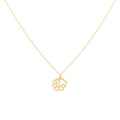18K Real Gold 8 Heart Necklace