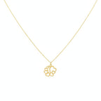 18K Real Gold 8 Heart Necklace
