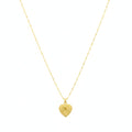 18K Real Gold Plain Cut Necklace