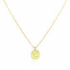 18K Real Gold Rose Flower Necklace