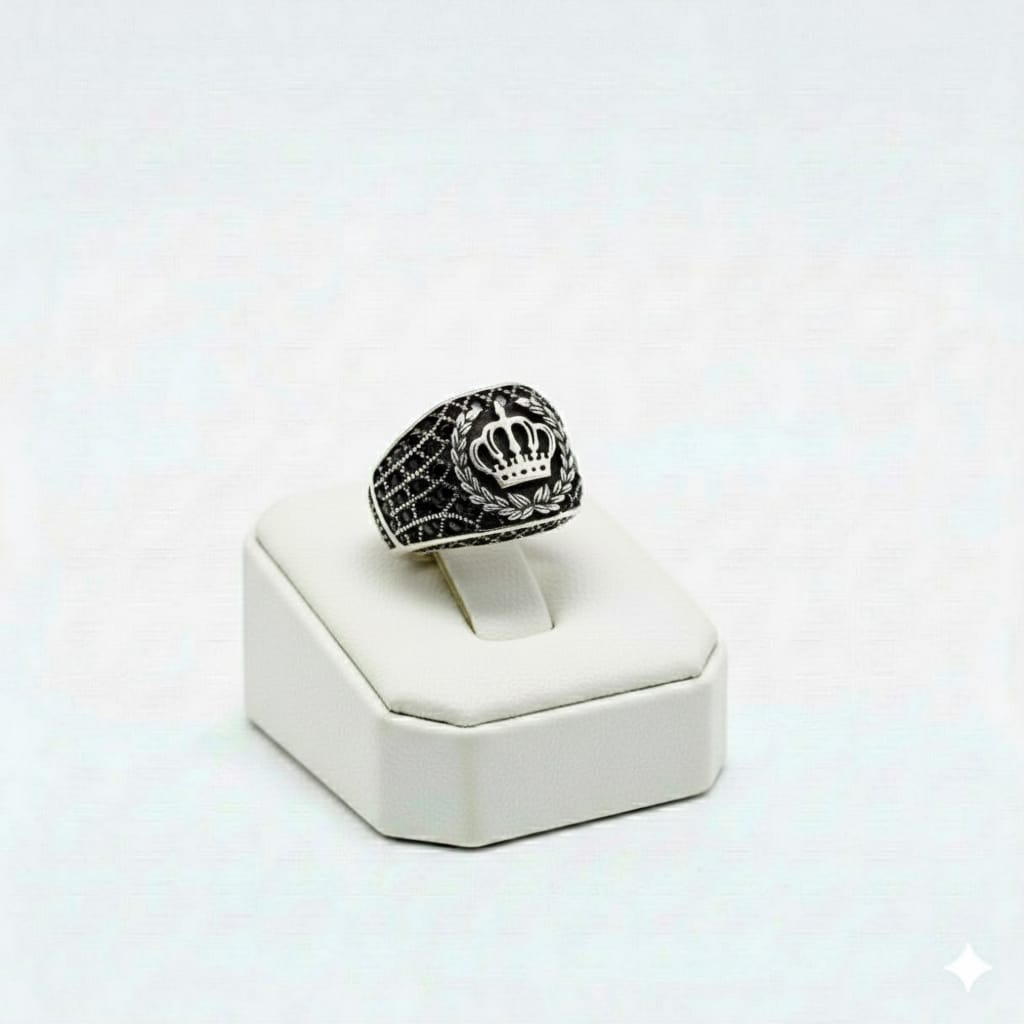 925 Silver Crown Inspired Ring - Silver Rings For Men - Embellish Gold Jewelry & Diamond