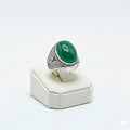 925 Silver Green Stone Ring
