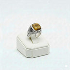 925 Silver Tiger Stone Ring