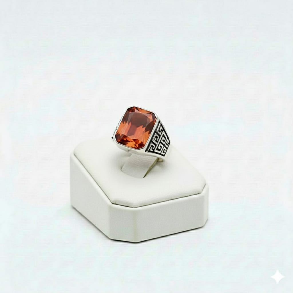 925 Silver Curls Red Stone Ring - New Launch - Embellish Gold Jewelry & Diamond
