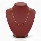 18K Real Gold Paper Clip Chain