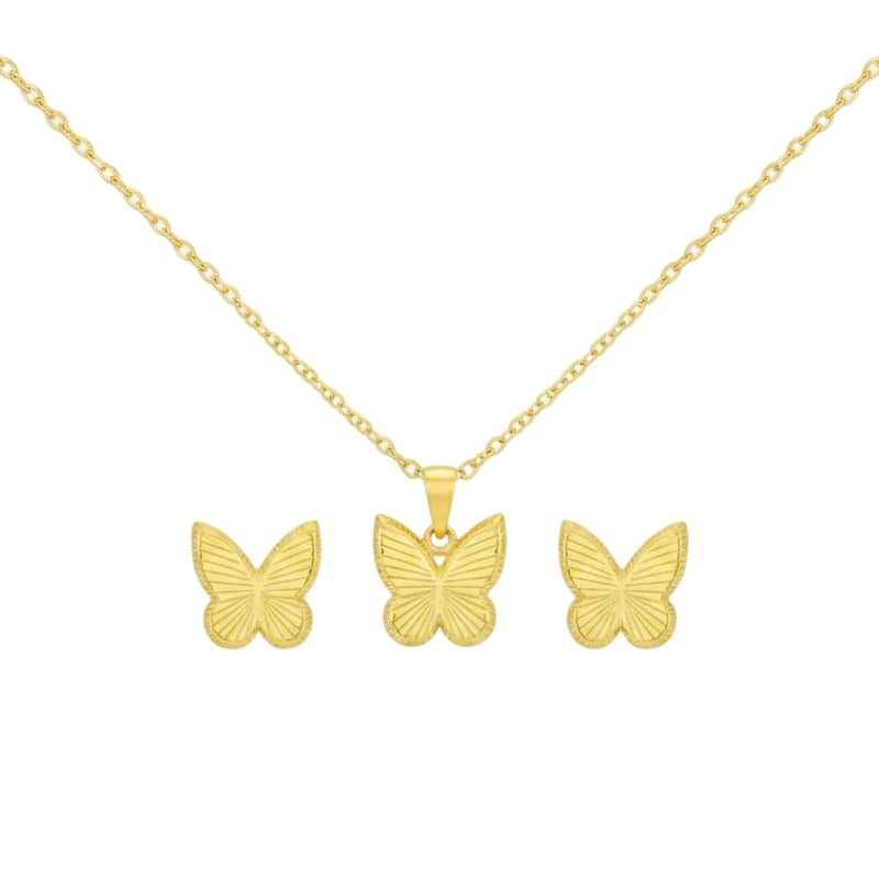 18k Gold Butterfly 2 Jewelry Set - ad collection - Embellish Gold