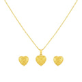 18k Gold VS Heart Jewelry Set