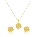 18k Gold Sunflower Jewelry Set