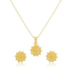 18k Gold Sunflower Jewelry Set