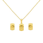 18k Gold LV Texture Jewelry Set