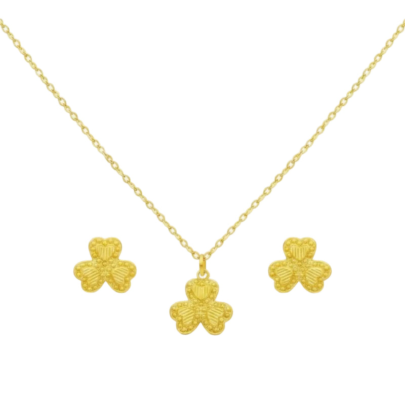 18k Gold Three Petals Jewelry Set - Top Selling - Embellish Gold