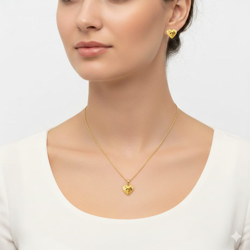18k Gold Heart Stripe Set - ad collection - Embellish Gold