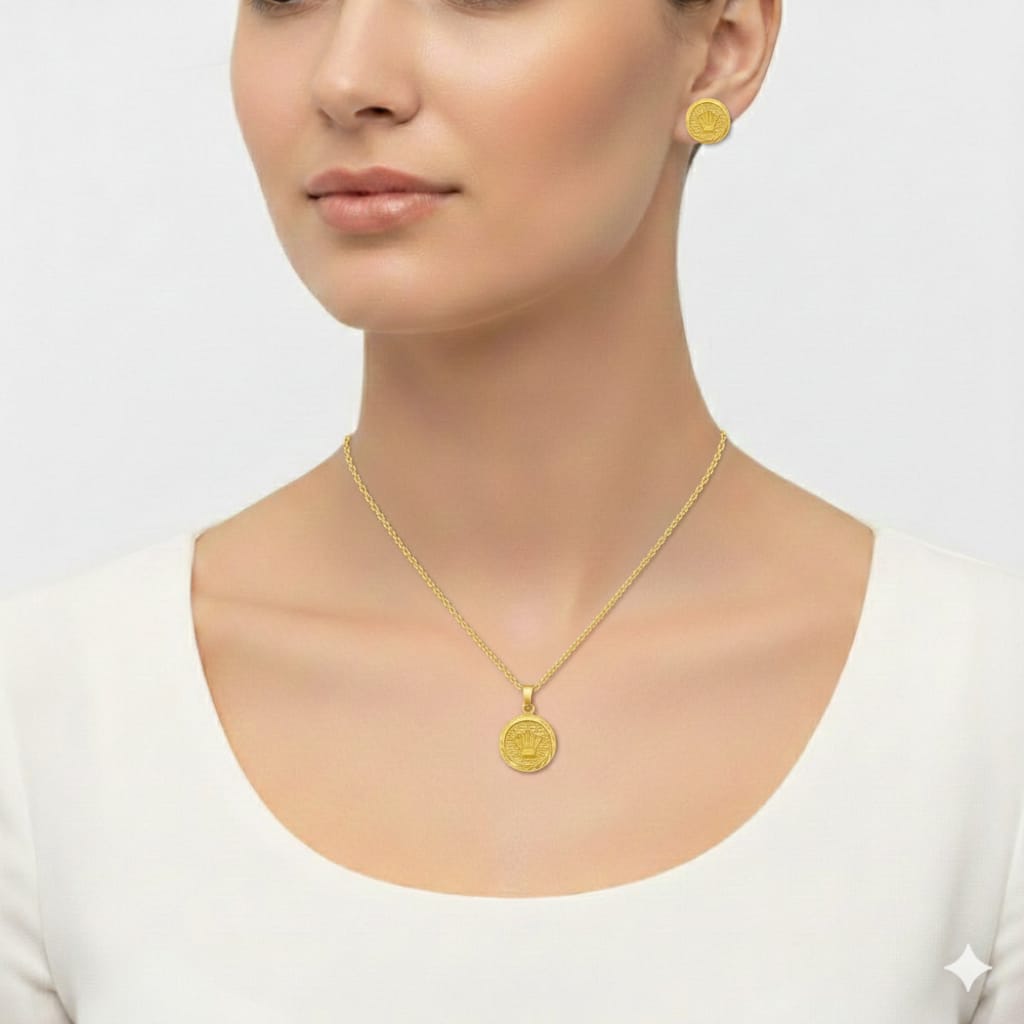 18k Gold Crown Jewelry Set