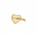 18k Gold Heart Money Ring