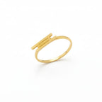 18K Real Saudi Gold Vertical Ring 139