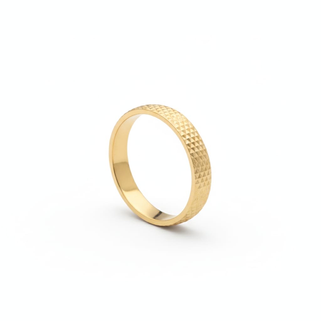 18K Real Saudi Gold Simple Ring