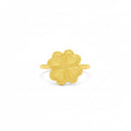 18k Gold 4 Heart Flower Ring