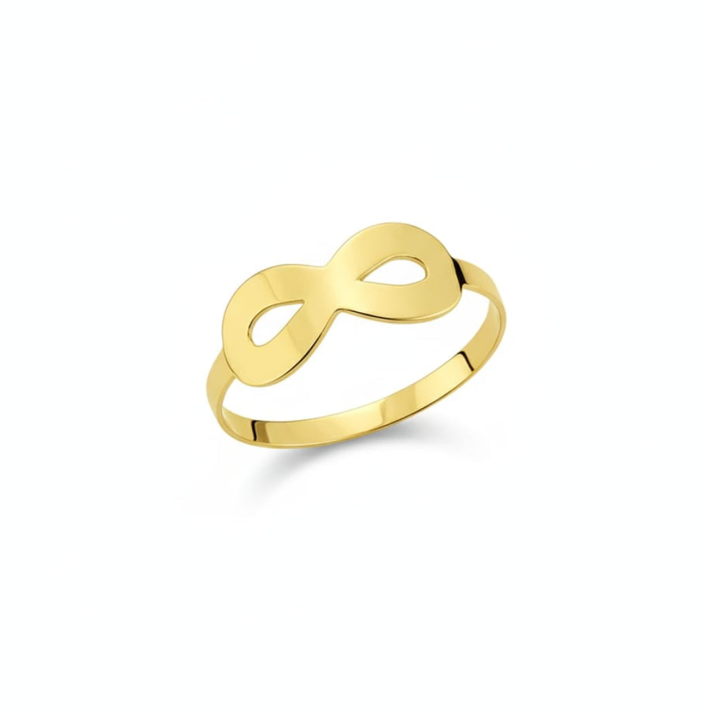 18K Real Gold Infinity Ring