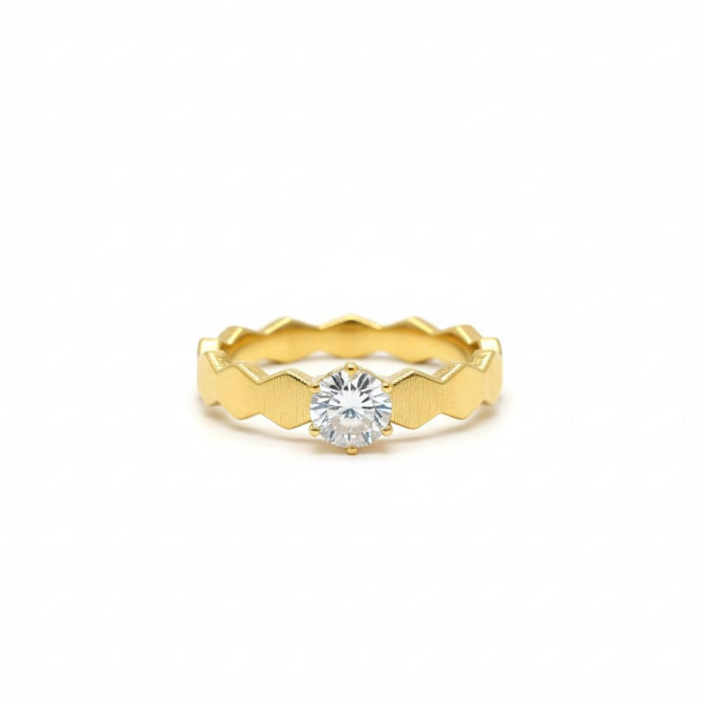 18k Gold Engagement Single Stone Ring