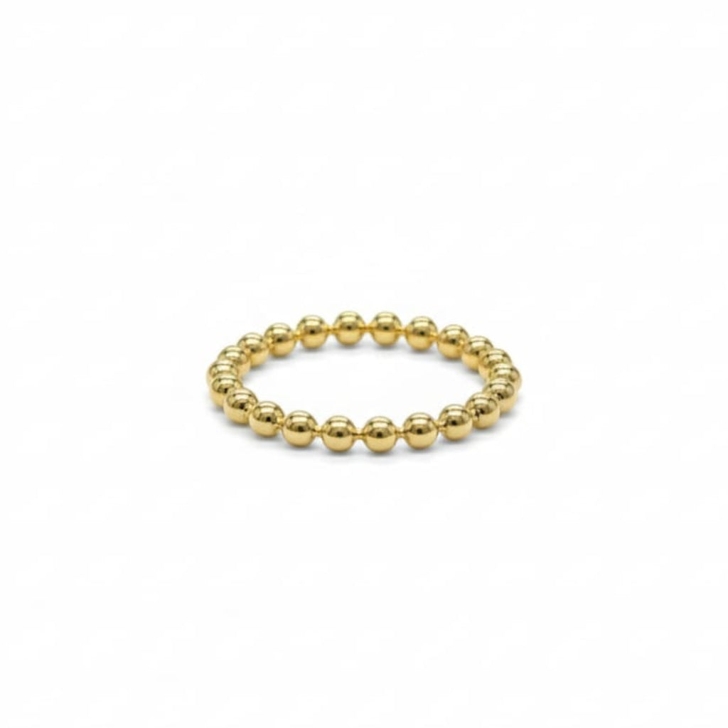 18k Gold Solid Balls Ring