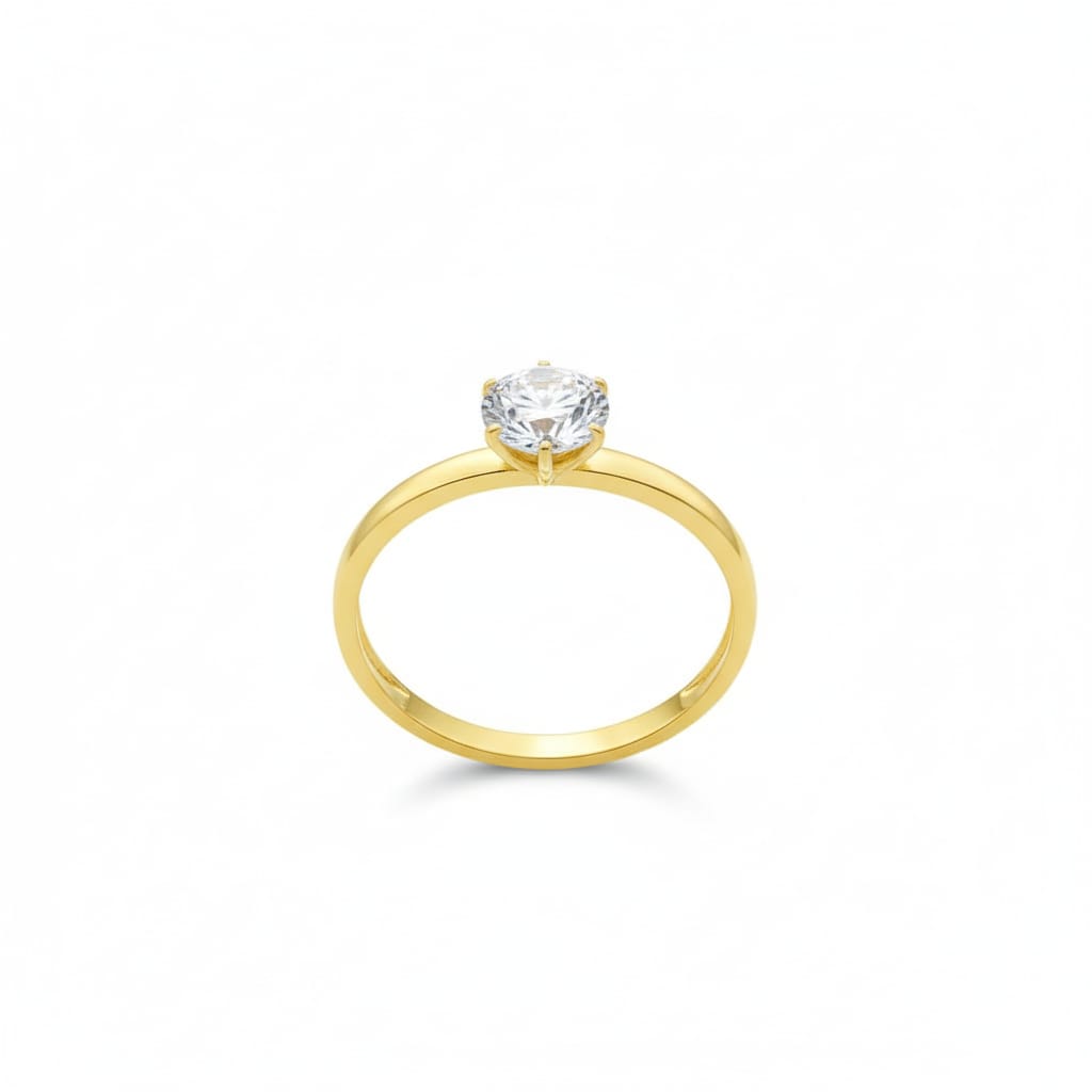 18k Gold Minimalist Stone RIng