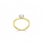 18k Gold Minimalist Stone RIng