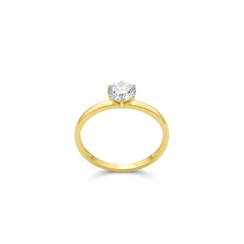 18k Gold Minimalist Stone RIng - ad collection - Embellish Gold