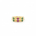 21k Gold Multi-Color Stone RIng