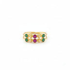 21k Gold Multi-Color Stone RIng