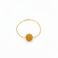 18K Real Gold Orange Swarrovski Chain Ring