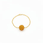 18K Real Gold Orange Swarrovski Chain Ring